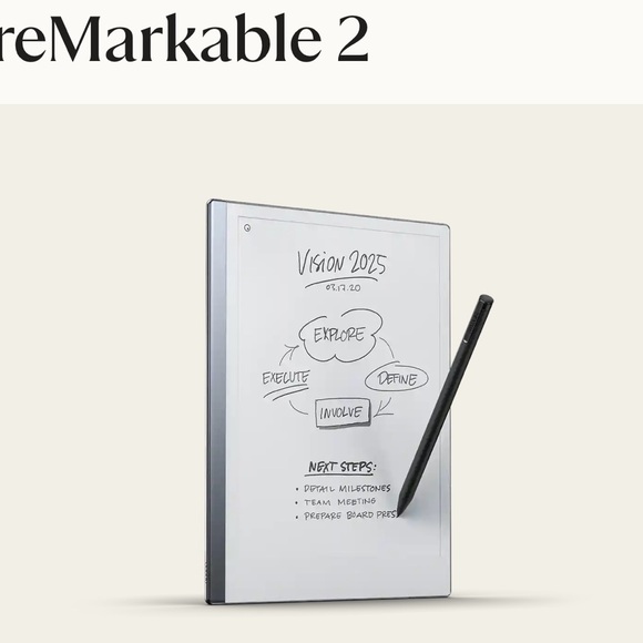 reMarkable 2 Tablet and Black leather Bookfolio case NEVER USED - Picture 3 of 8